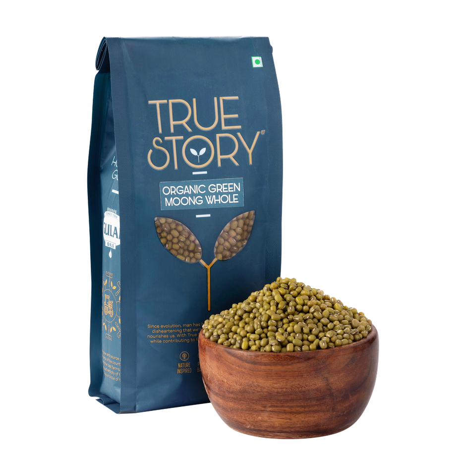 True Story Organic Green Moong Dal Whole