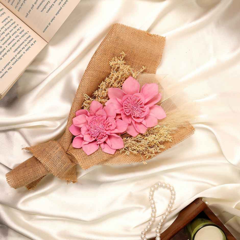 Pink Dahlias Natural Dried Flower Bouquet | Eternal Blooms