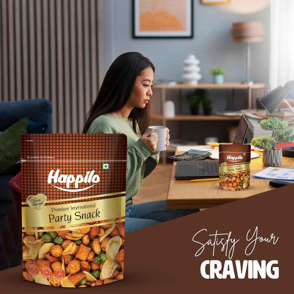 Happilo International Party Snack | Peanuts, Green Peas | Healthy Snack