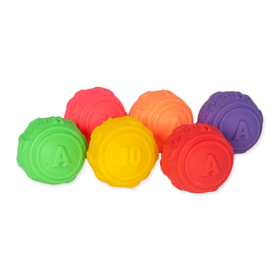 Ratna's Squeezy Abc | 123 Ball - 6 Pcs | Assorted