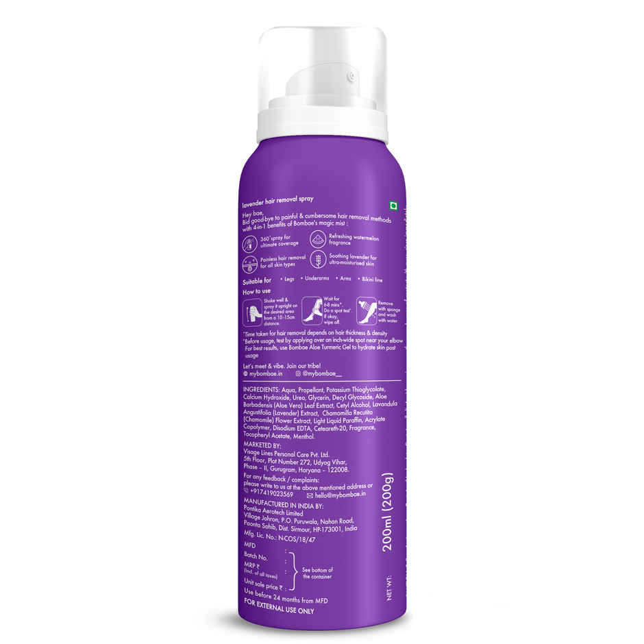 Bombae Lavender Hair Removal Spray