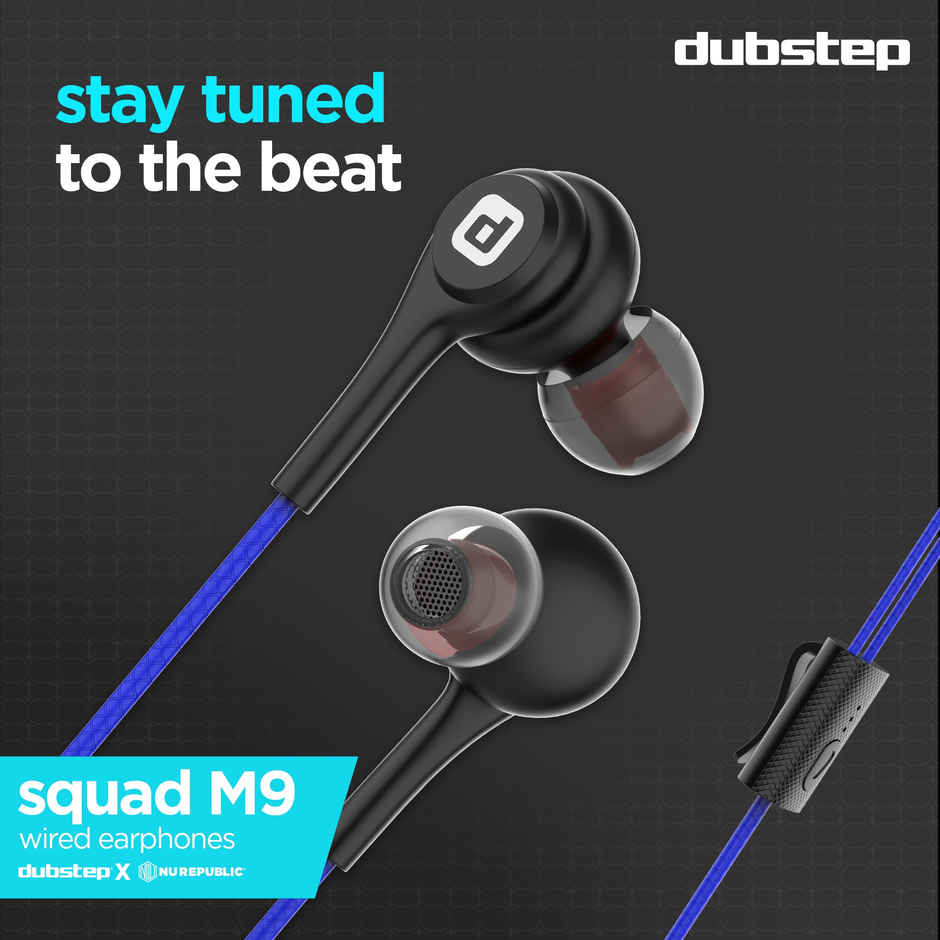Dubstep Squad M9 With X-Bass Technology, 10Mm Dynamic Drivers In-Ear Wired Earphones With Mic