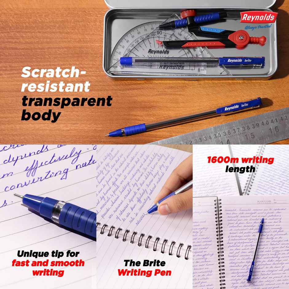 Reynolds Brite Ball Pen Set (25 Blue Pens Jar)