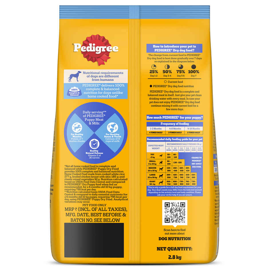 Pedigree Puppy Meat & Milk Dry Dog Food