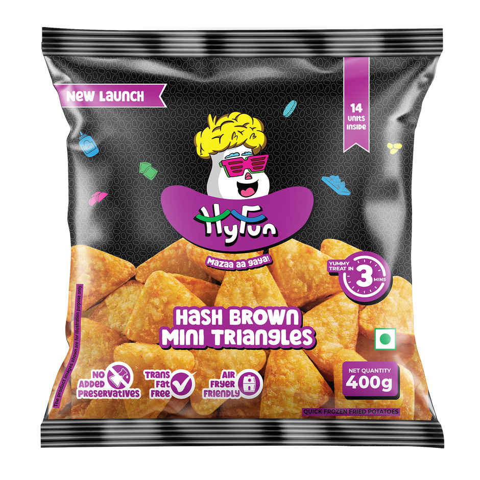 HyFun Hash Brown Mini Triangles, Breakfast Potato Snack | Frozen
