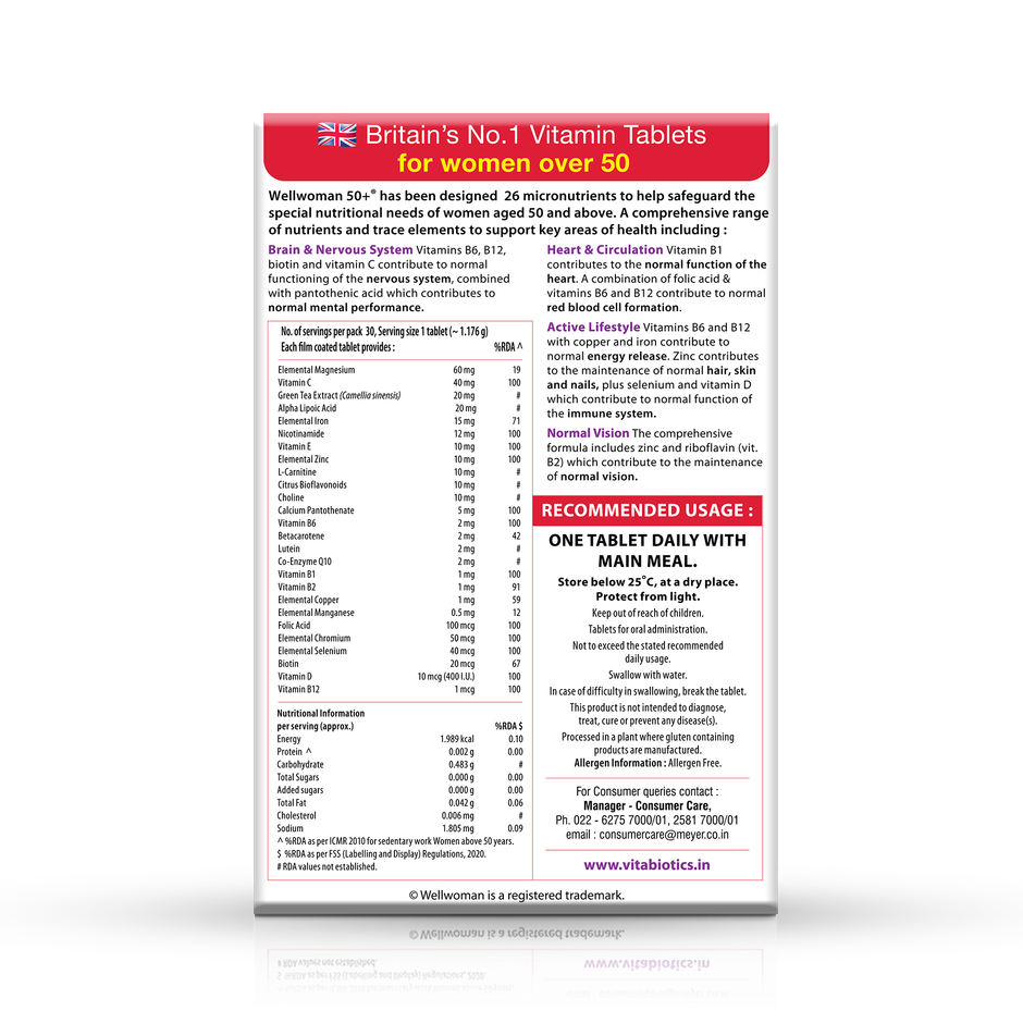 Wellwoman Support Reduction Of Tiredness And Fatigue