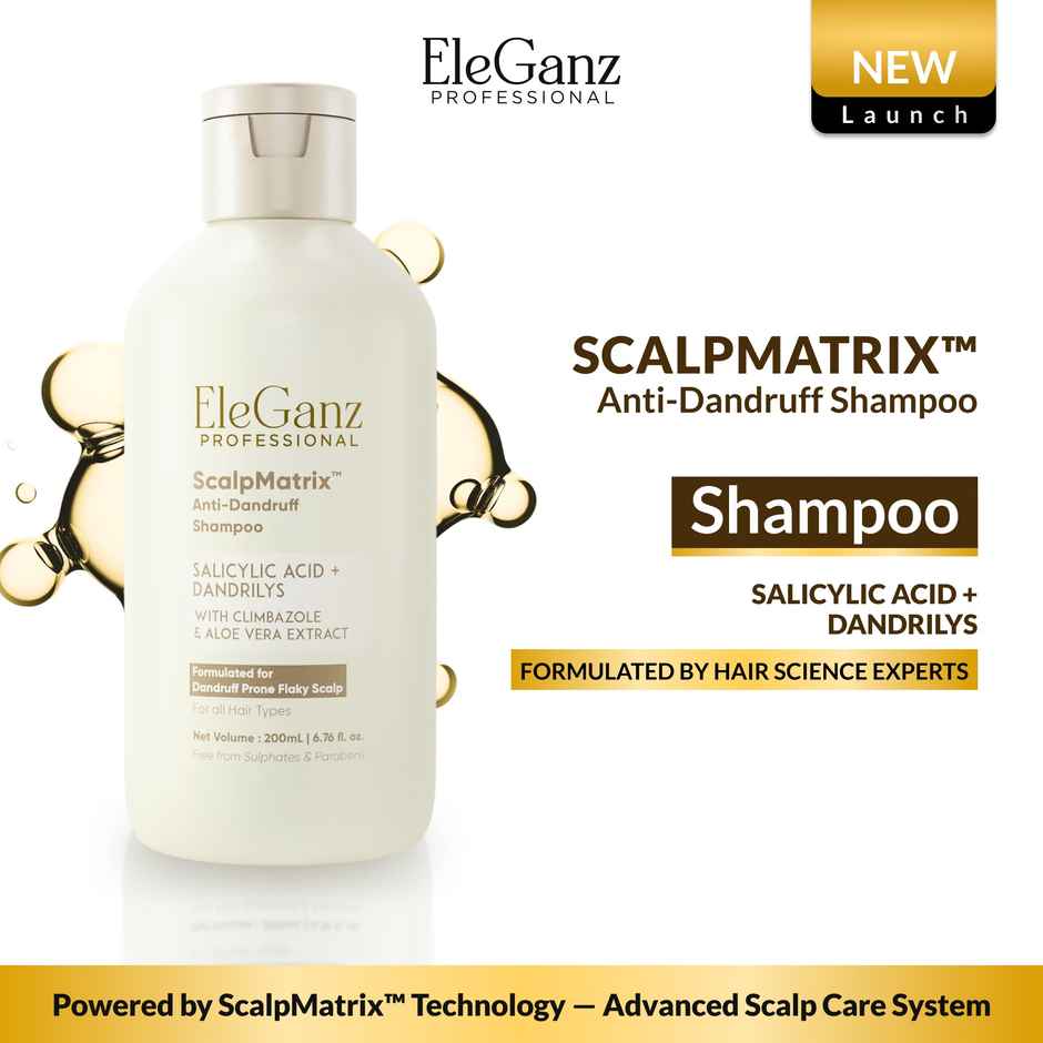 EleGanz Professional ScalpMatrix Anti-Dandruff Shampoo | Salicylic Acid + Dandrilys