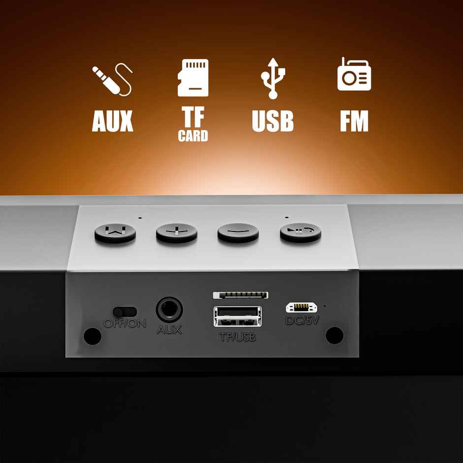 Ubon SP70D 16W Bluetooth Soundbar with 6hr playtime, 2000 mAh Battery, BT V5.3, Type C (Gold)