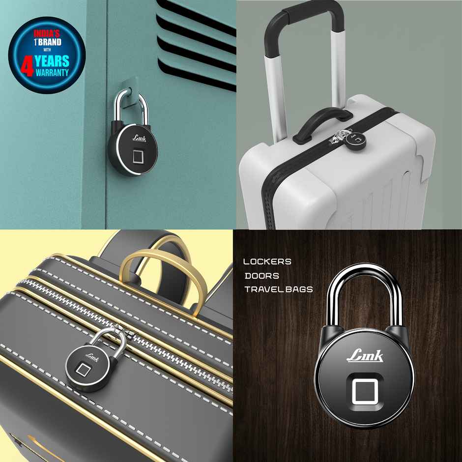 Link Smart Fingerprint Padlock With 2 Way Access Fingerprint & Mobile App Access