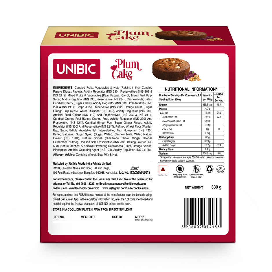 UNIBIC Plum Cake Combo