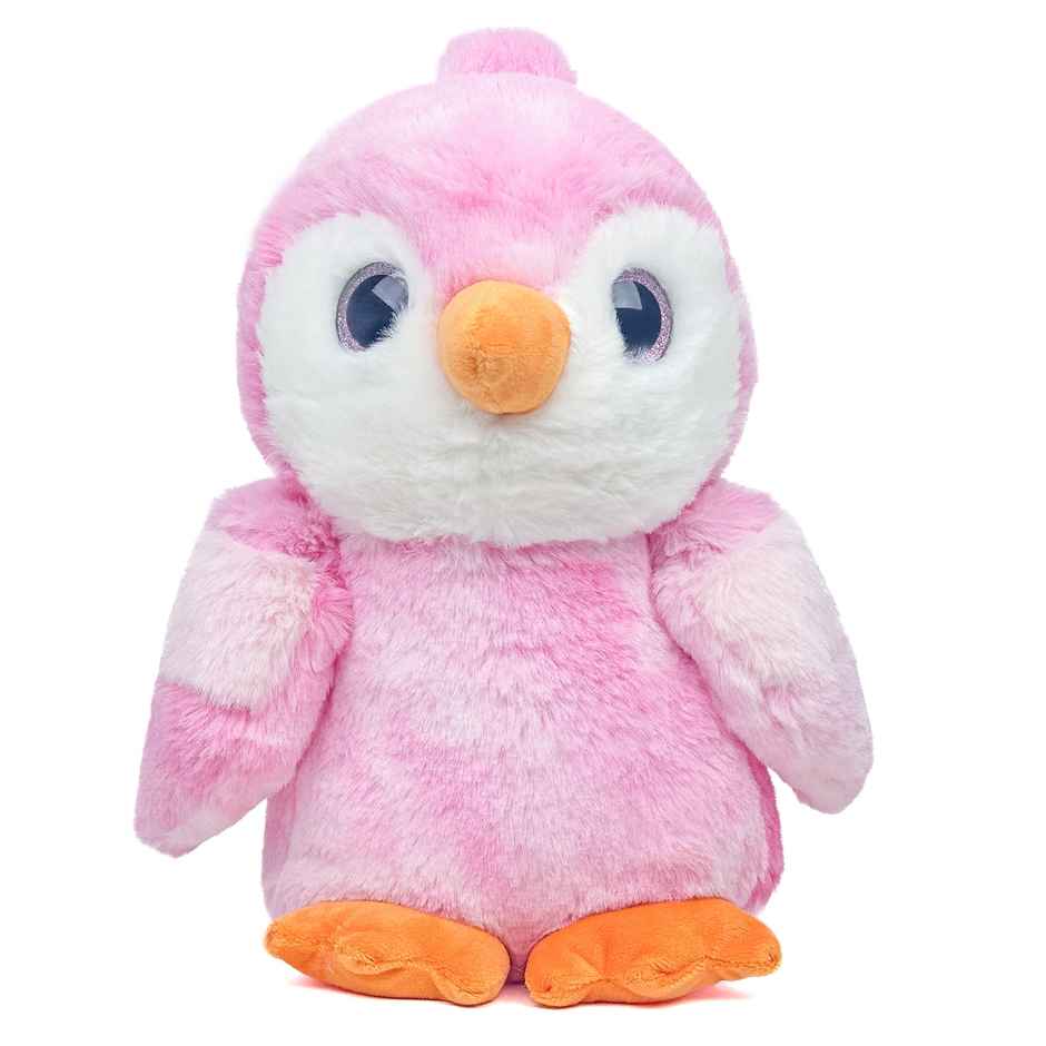Mirada Glitter Eye Pink Penguin Toy - 28cm