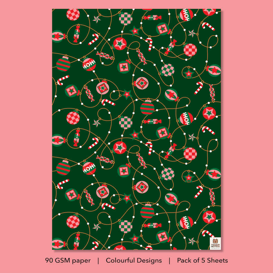 Tiger Notes Gift Wrap Xmas | Hoho - 29 x 19 in
