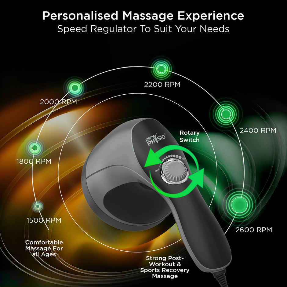 Dr Physio 1021 Full Body Pain Relief Electric Massager Machine for Back Foot Neck & Shoulder