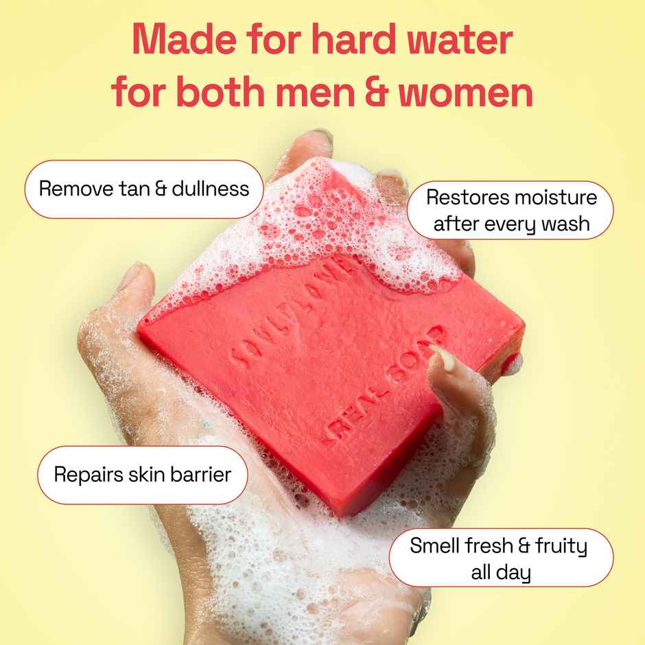 Soulflower Tomato Soap for Tan Removal & Deep Moisturisation | Natural | 1 Pc