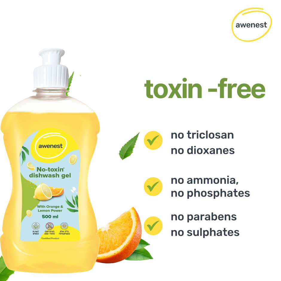 Awenest Plant Based Dishwash Gel | No-toxin