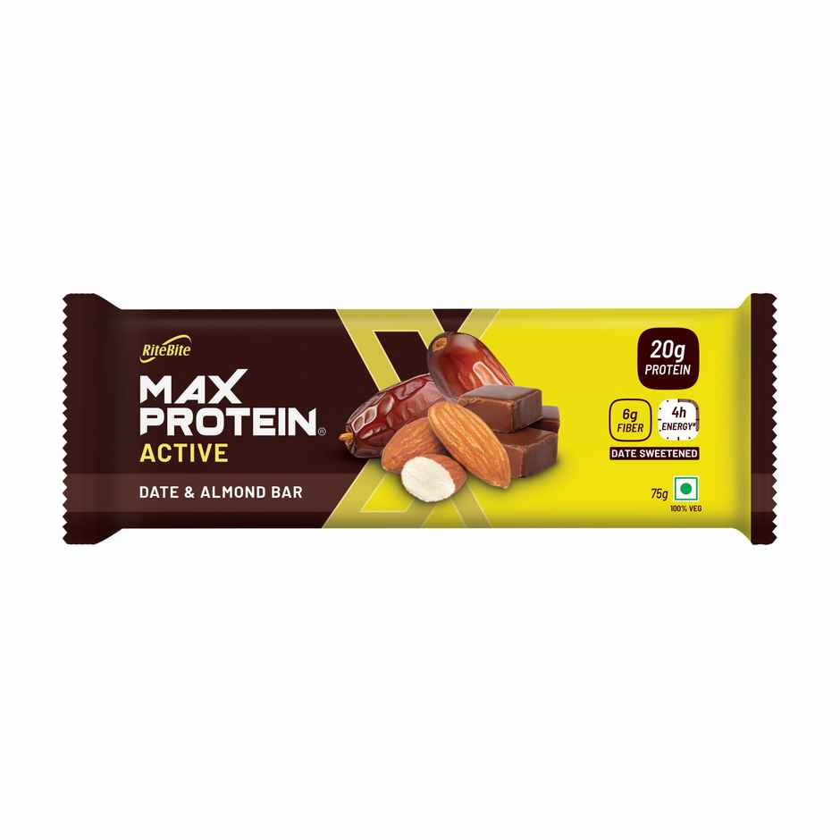RiteBite Max Protein 20g Protein Bar Date & Almond
