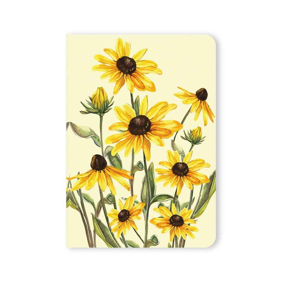 Papboo A5 Ruled Set Of 4 Notebooks, 80 Gsm Paper (240 Pages, 21 x 15 cm, Blue Floral)