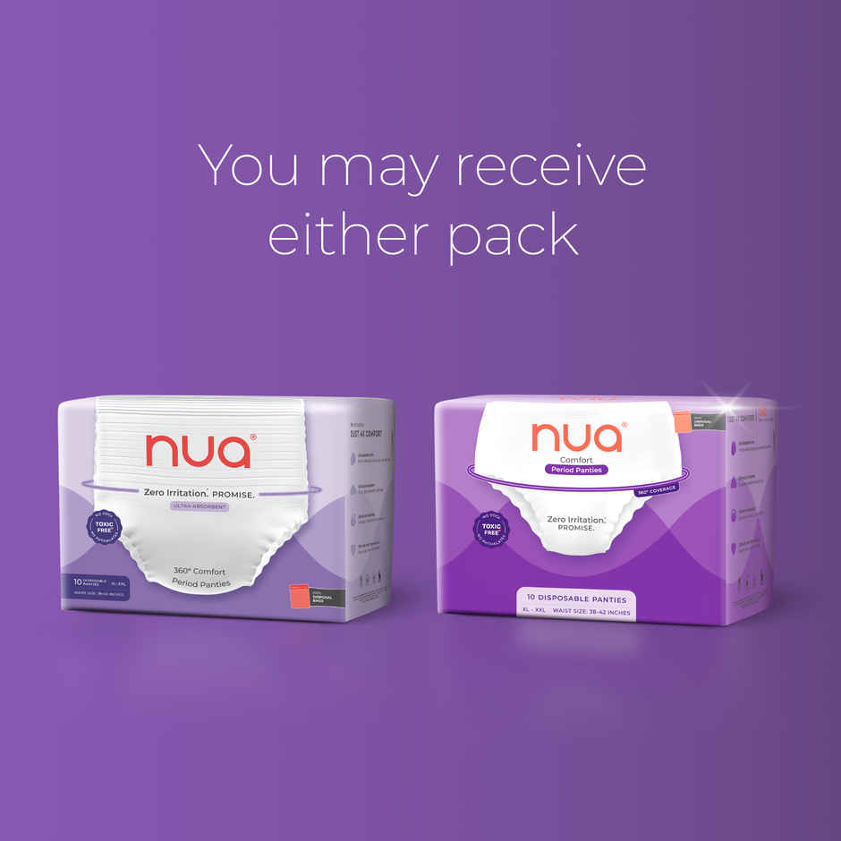 Nua Comfort Disposable Period Panties XL-XXL | Ultra-Absorbent | Pack of 10 Panties