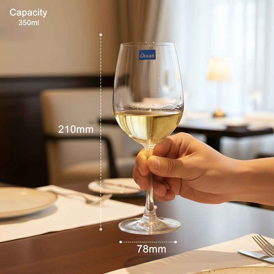Madison White Wine Glass | 350 ml | Elegant & Stylish | Ocean Glassware