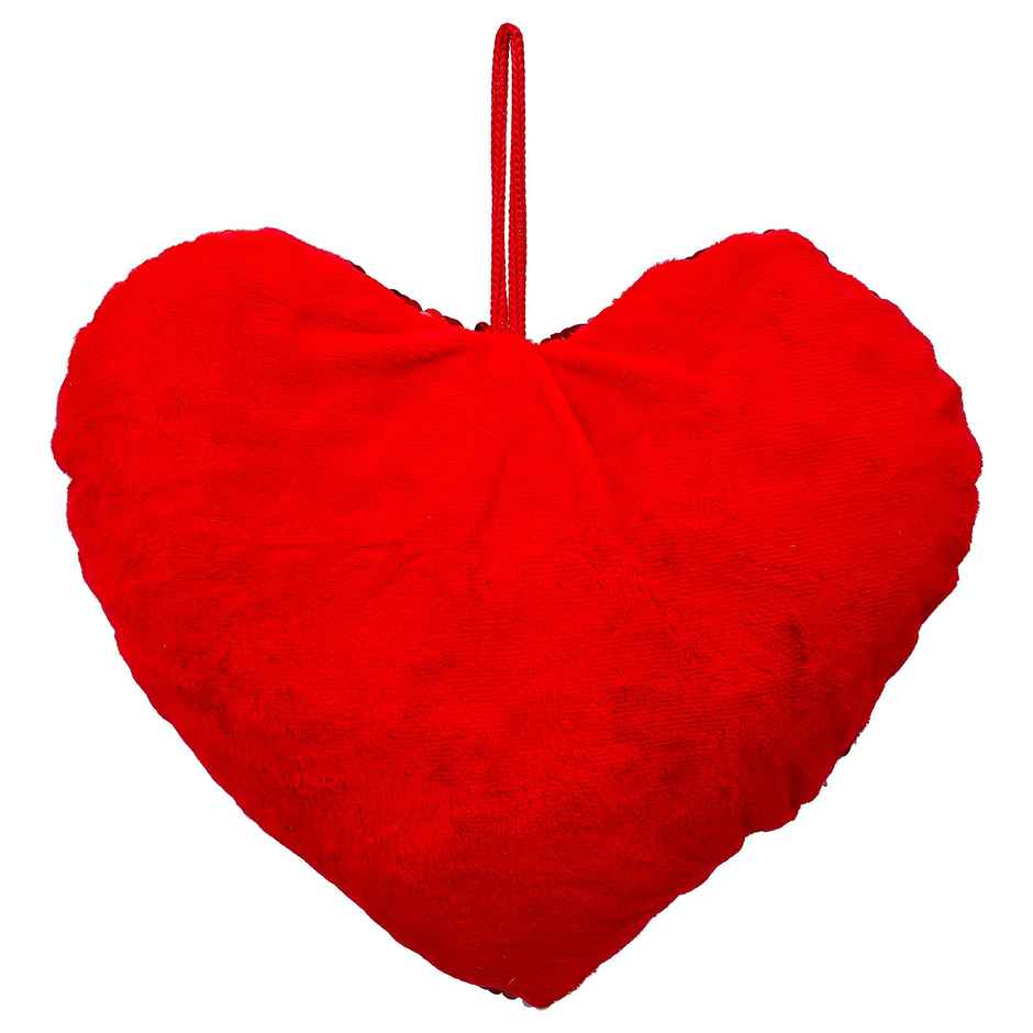 Heart Shape Love Pillow Cushion | Red White | EcraftIndia