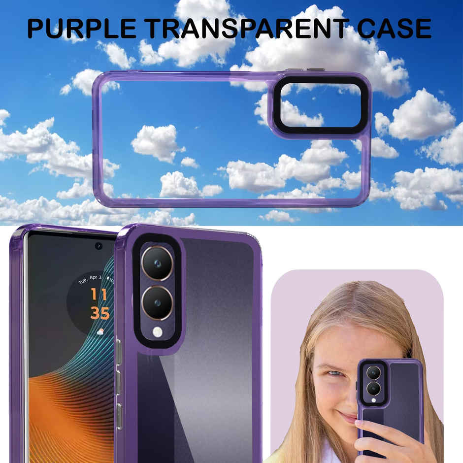 Artistque Case for Vivo Y28 5g Back Cover - ultra Stylish Transparent Tpu Cover