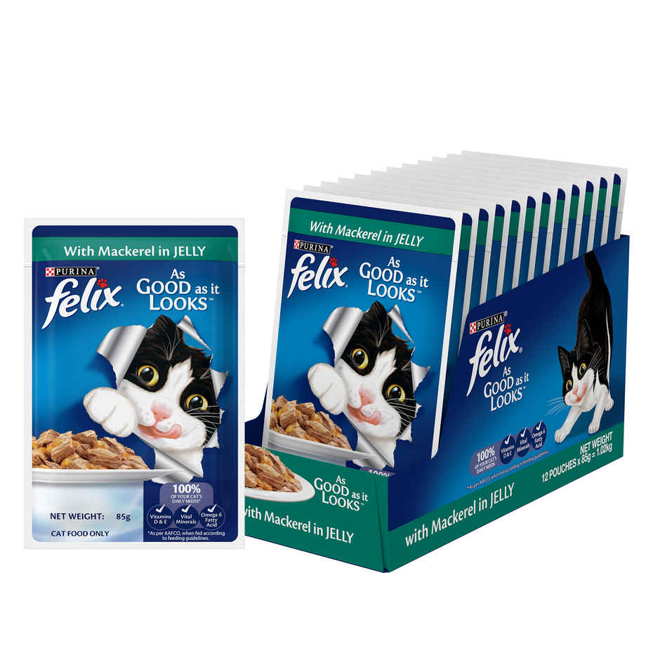 Felix Mackerel Jelly Wet Cat Food Adult | Complete & Balanced