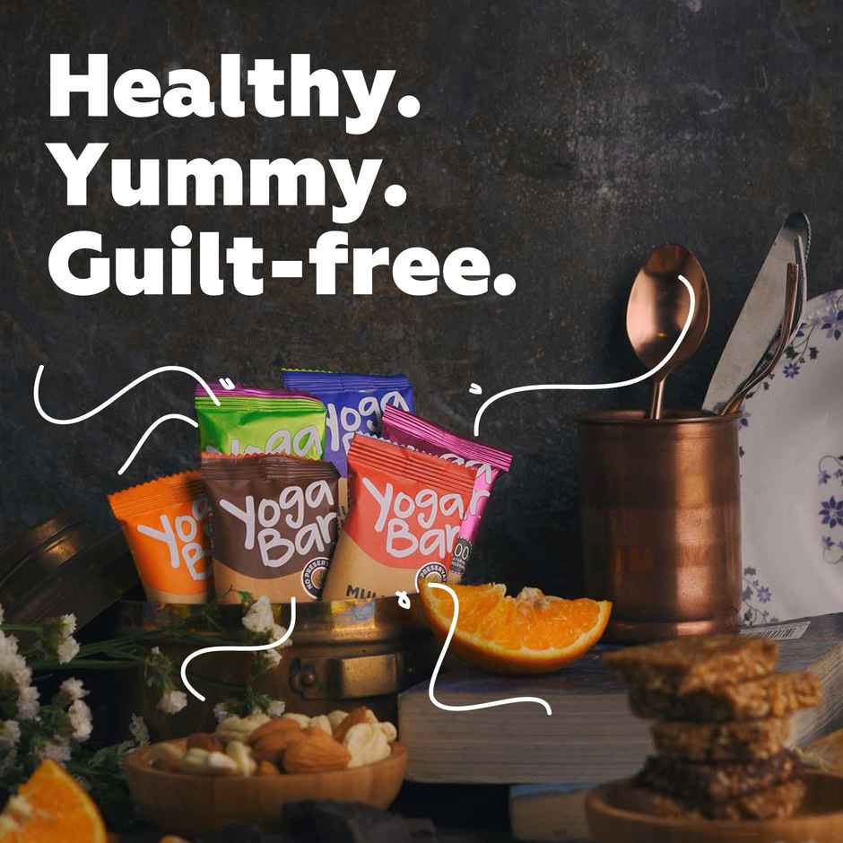 Yogabar Multigrain Energy Bars , Nuts and Seeds 35g - with Nuts,Oats,Millets, Gluten Free,Granola Bar