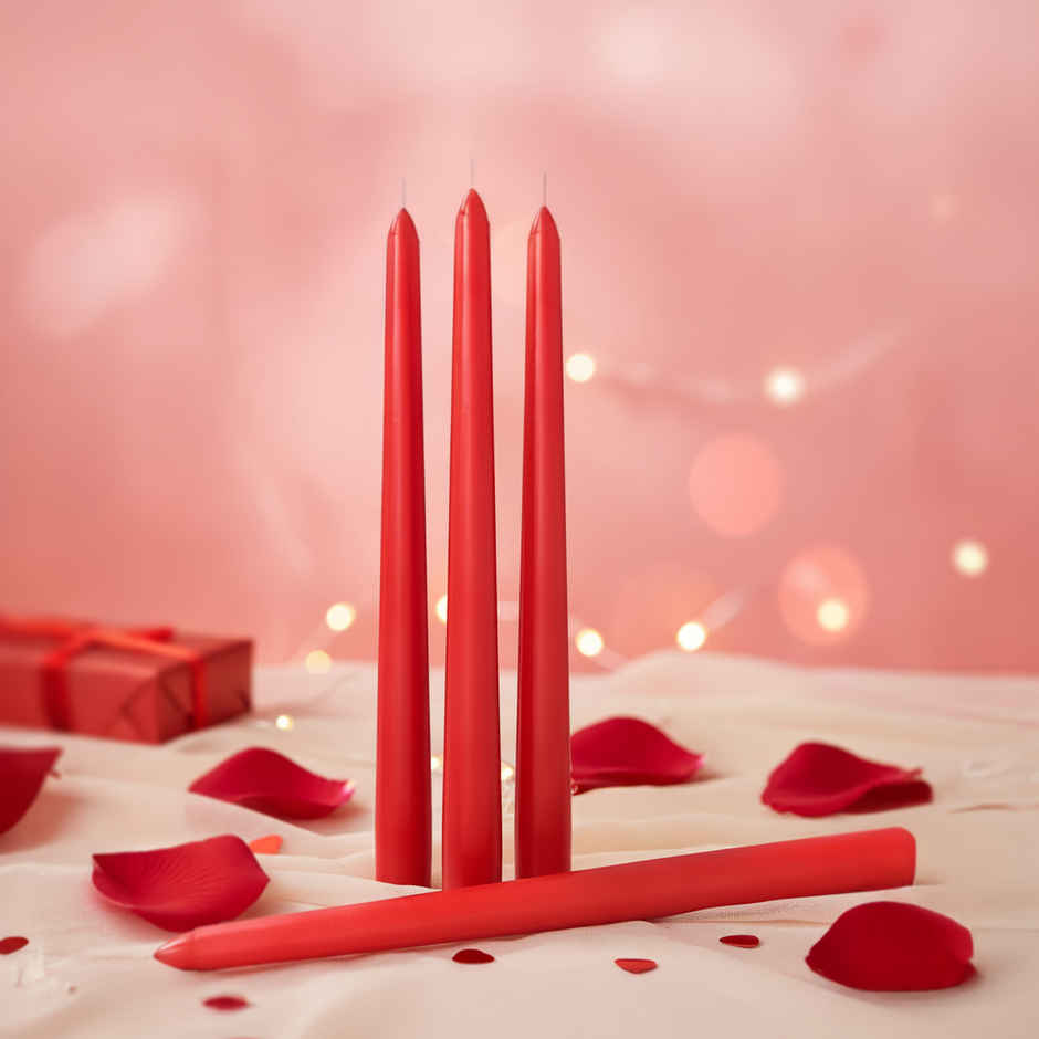 IRIS Berry Fragranced Taper Candles | 8 Hours Burning Time | 10 in | Home Decor