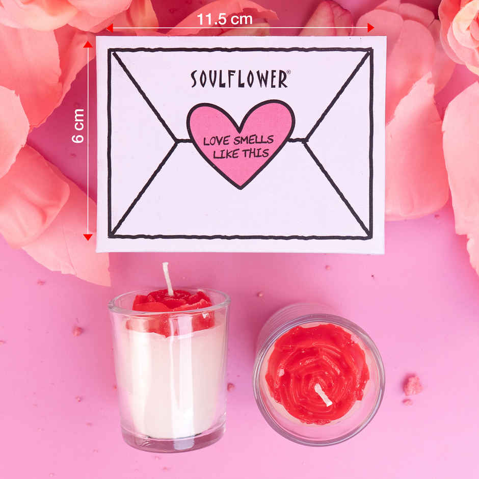 Soulflower Womens Day Rose Scented Candle | Floral Fragrance Gift