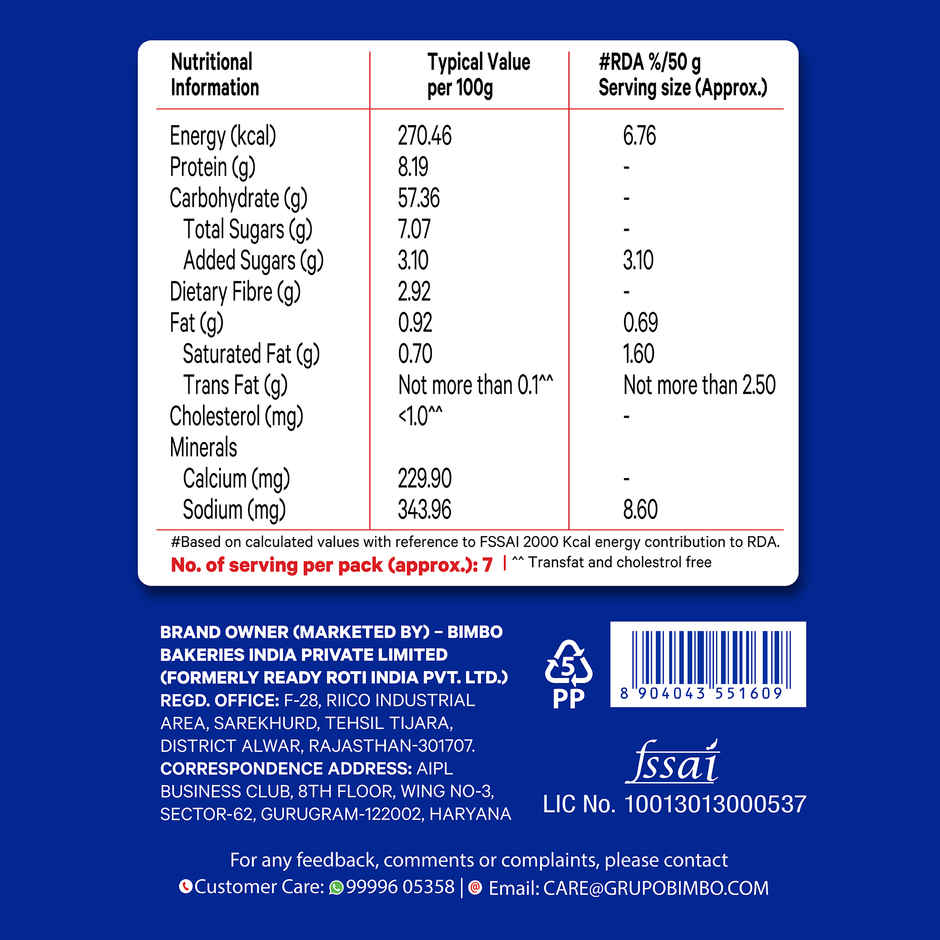 Kissan Mixed Fruit Jam(200gms) & Modern Milk Plus Bread(350gms) Combo