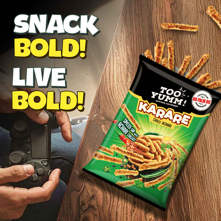 Too Yumm! Karare Chilli Achari Flavour  | Tangy | No Palm Oil Crisps