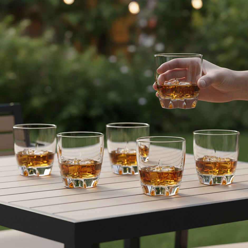 Lisbonne Whiskey Glass Set | Elegant Design | Durable | Dishwasher Safe | 330 ml | Luminarc