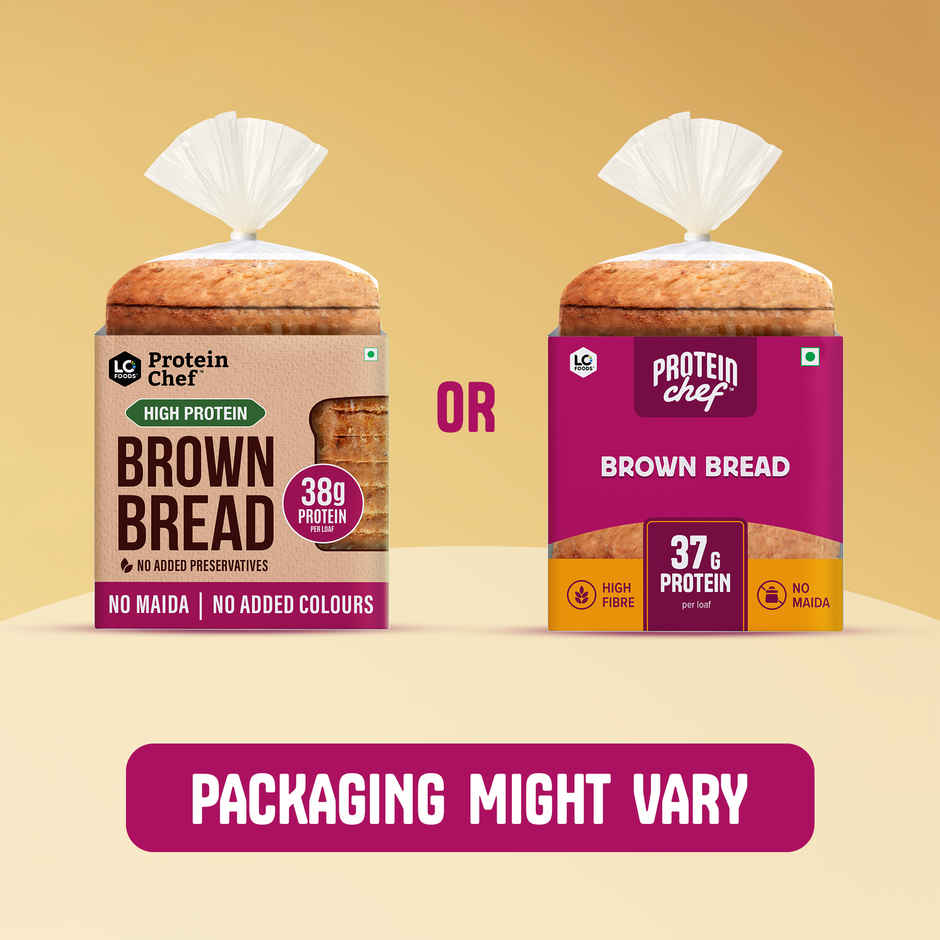 High Protein Brown Bread (38g Protein Zero Maida Wheat / No Color / Atta Bread)