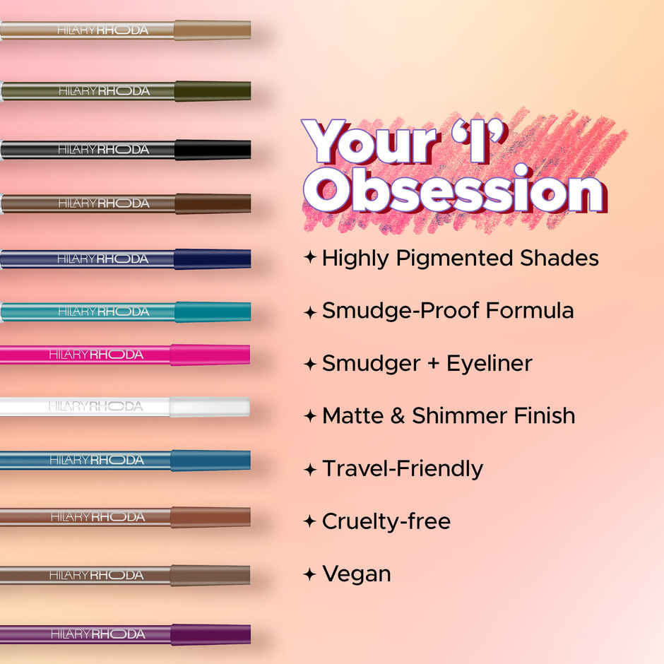 Hilary Rhoda Play n Blend Gel Eyeliner | One Stroke Application | My Brownie - Shade 10