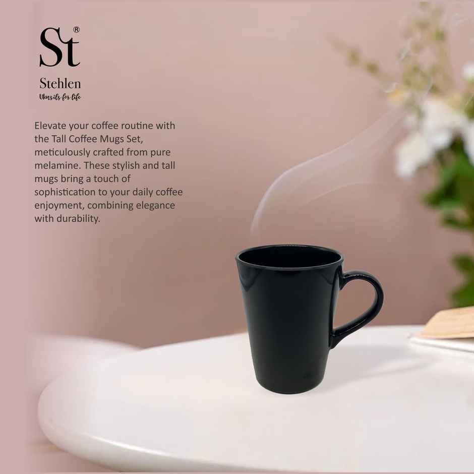 Stehlen Melamine Coffee Mug 400 ml - Black