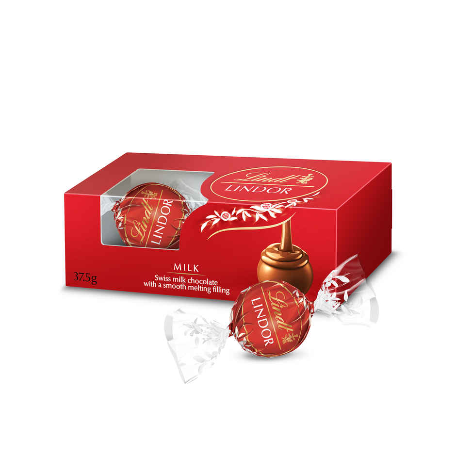 5 Red Rose Bouquet (1pc) & Lindt Lindor Milk Chocolate Cornet Trio Pack (37.5g) Combo