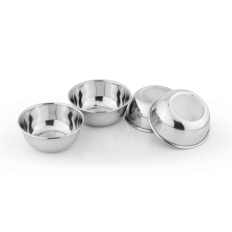 BAY6 Steel Veg /Curry Bowl 6 Inch - (4pc)