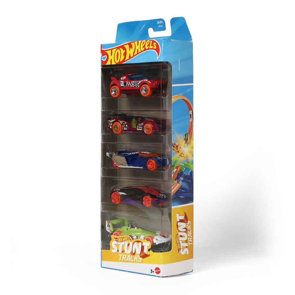 Hot Wheels 5-Car Pack of 1:64 Scale Vehicles STUNT-TRACKS