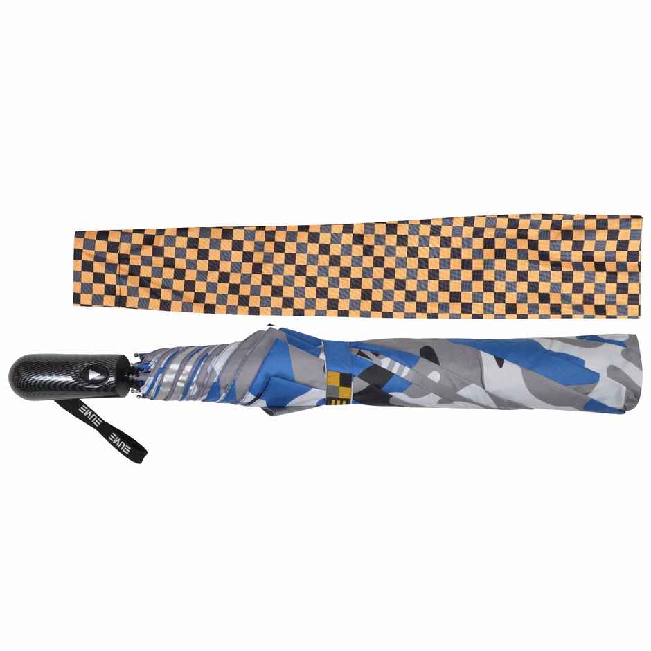 Eume Nurture Auto Open 27 Inch 2 Fold Unisex Camouflage Blue And Silver Color Umbrella