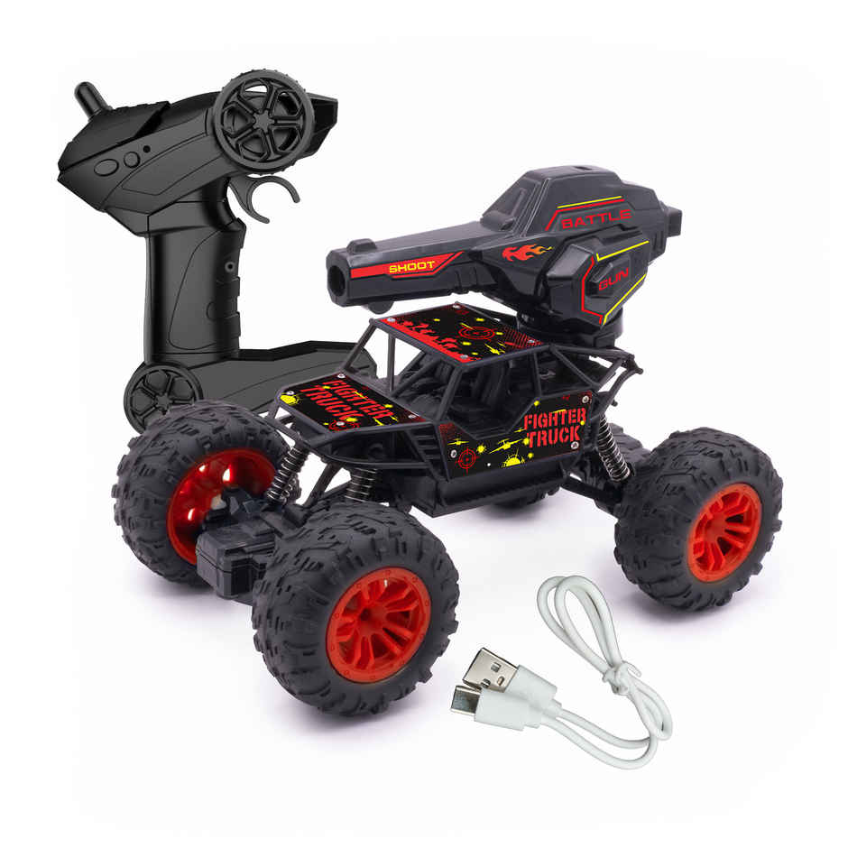 SEEDO Remote Control Car 1:18 , 2.4 GHz, Type-C Rechargeable, Fast Speed Gun Rock Crawler | Red