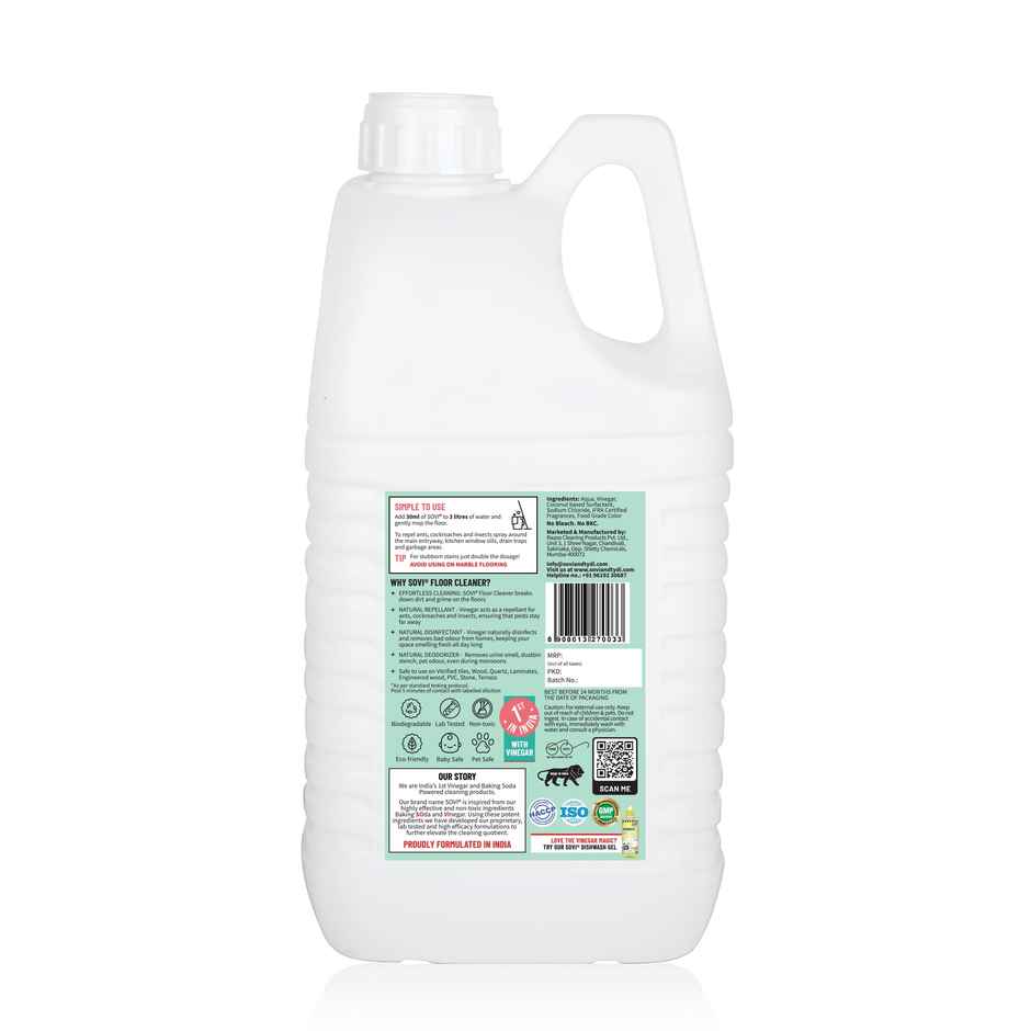 SOVI Floor Cleaner | Vinegar Power | Repels Cockroaches & Ants | Removes Stains & Odour | Lavender