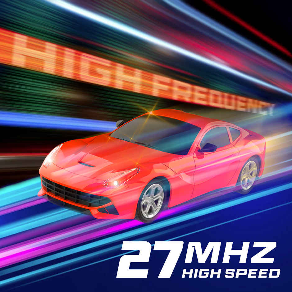 SEEDO Remote Control Car 1:24, 27 MHz, Type-C Rechargeable, Fast Speed Road Sniper 02 Car | Red