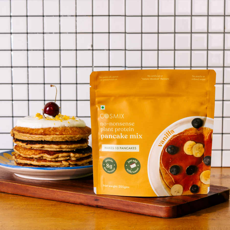 Cosmix No-Nonsense Protein Pancake mix | 8g Protein/Serving | Vanilla - 200g