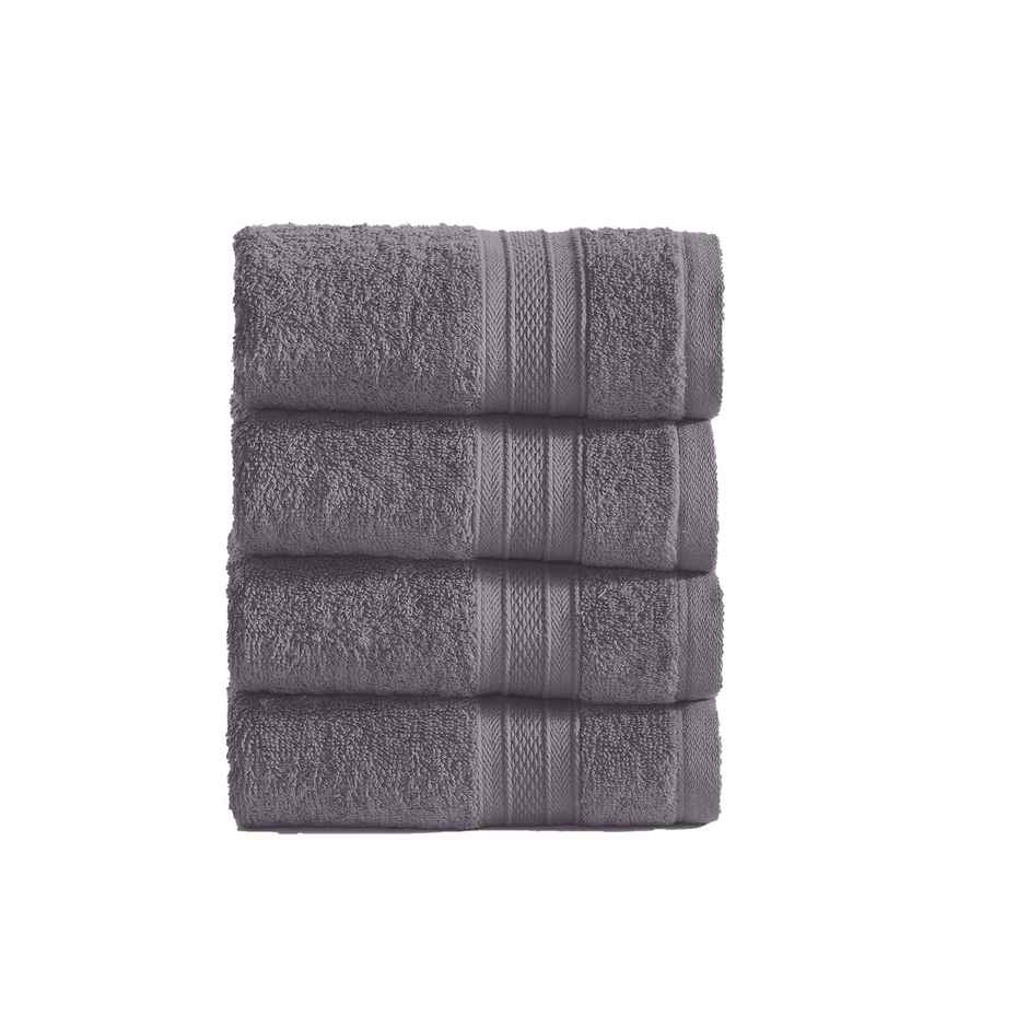 Mytrident Cotton Hand Towel | 500 GSM | Gym Towel Set - Charcoal