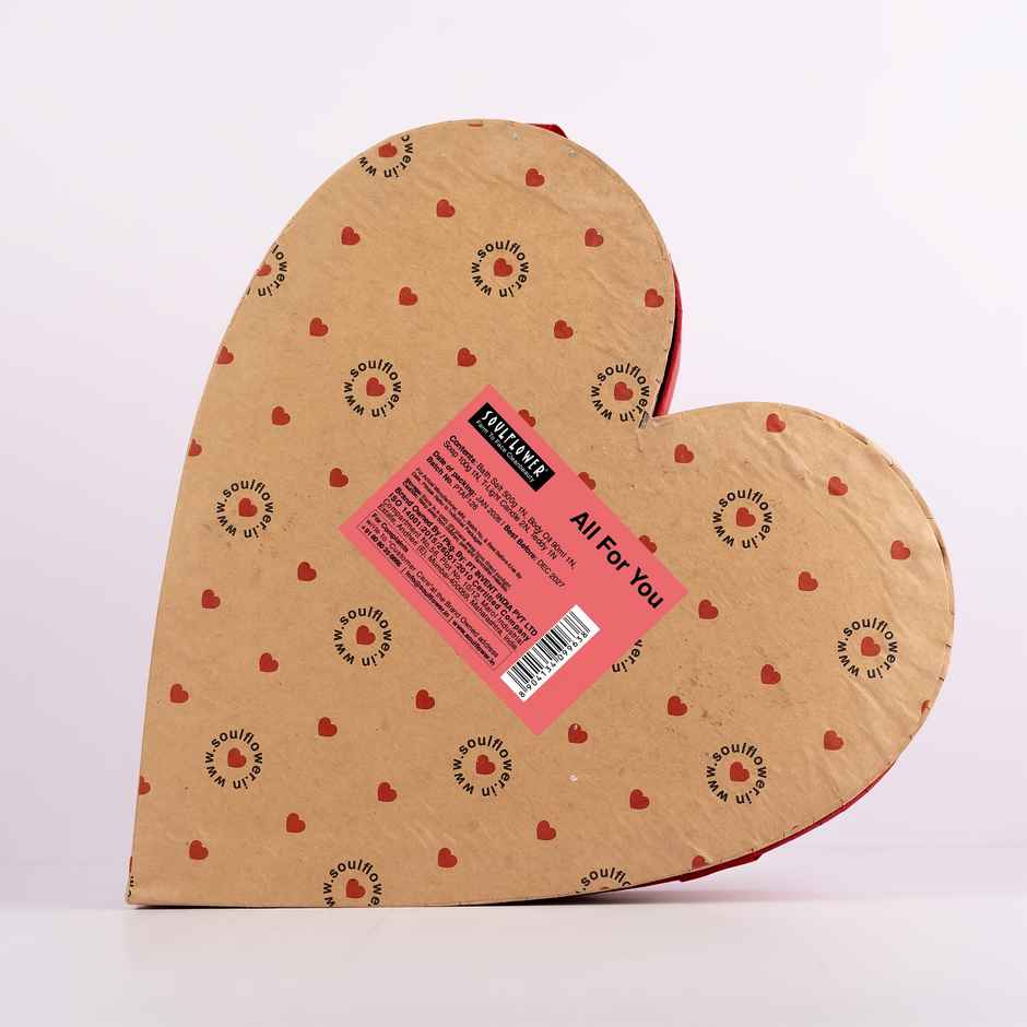 Heart-Shaped Romantic Hamper with Assorted Treats | Soulflower