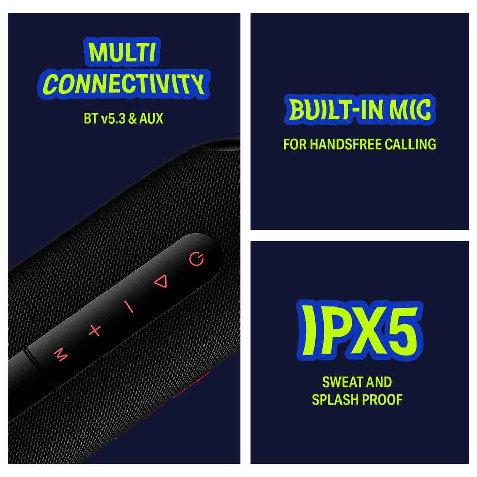 boAt Stone Arc Pro, Spatial Audio, 25W Signature Sound, 58mm Drivers, Upto 12 Hrs Battery | Black