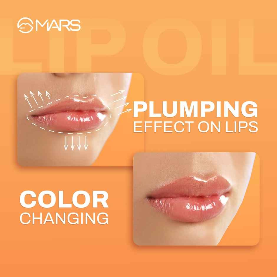 MARS Cosmetics Plumping Color Changing Lip Oil (4.8ml) (FLORAL DEW) With Fat Applicator