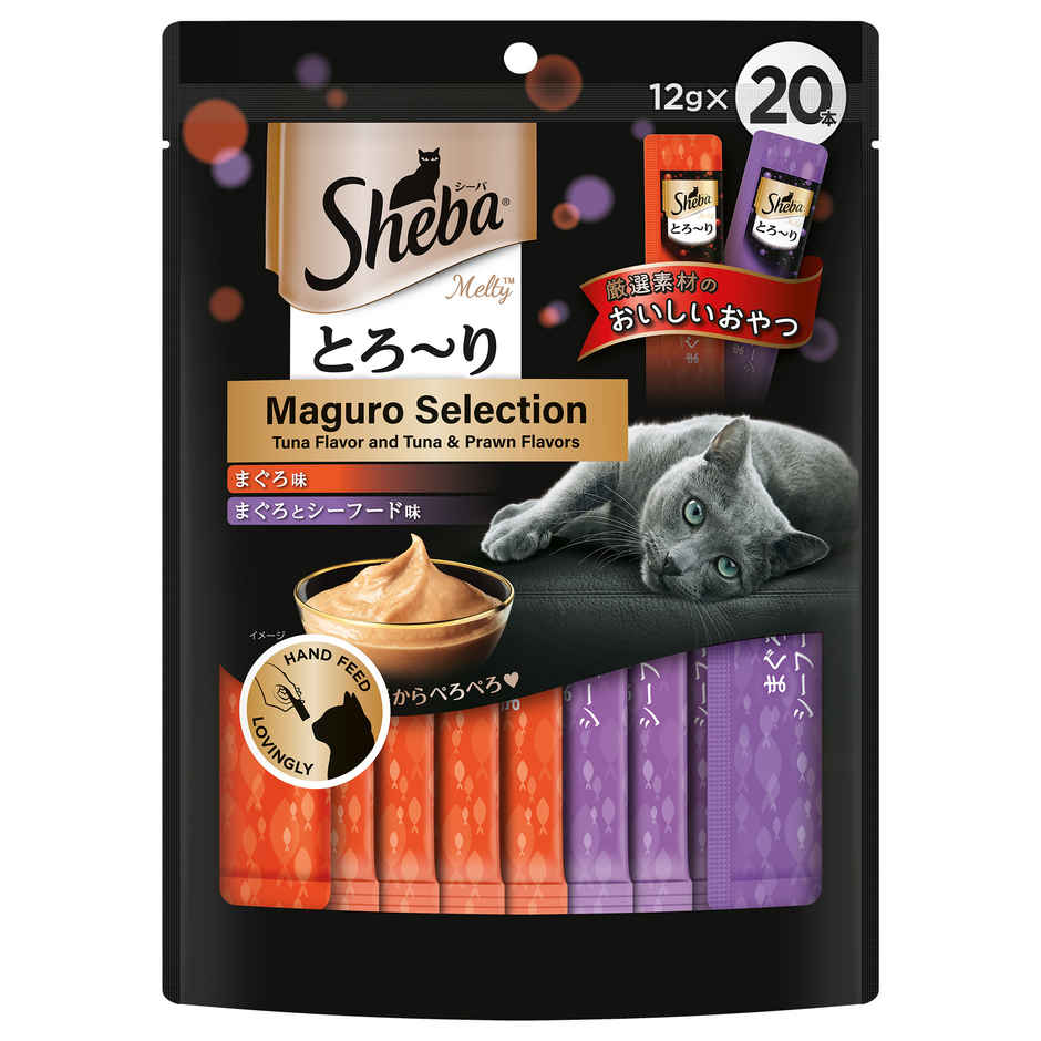Sheba Melty Cat Treats Maguro Selection Tuna & Prawn Flavors