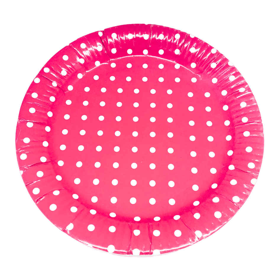 Polka Dot Paper Plates for Party - Assorted Color