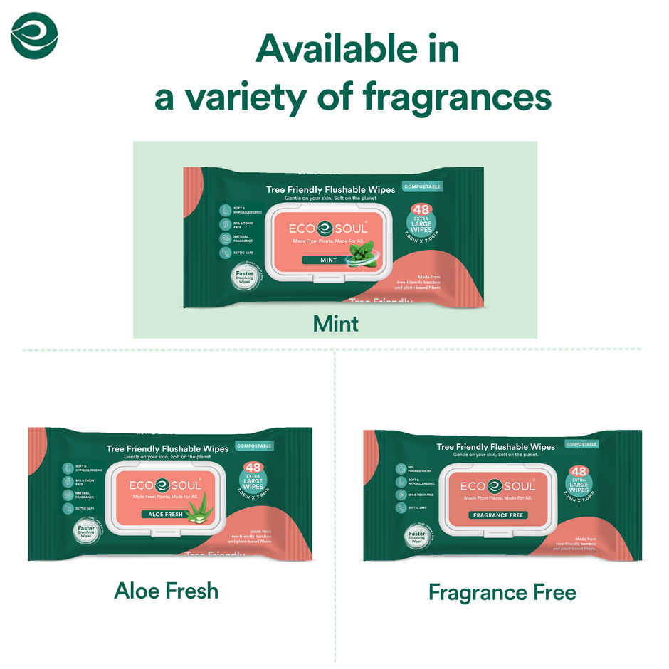 Flushable WetToilet Wipes | Eco Soul